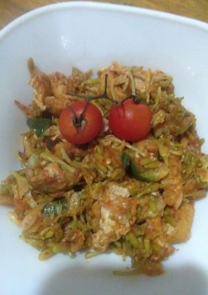 Foto resep Kembang kates vs. Terong lalap