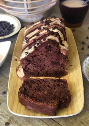 Une photo de Cake au chocolat beurre de cacahouète sans sucres raffinés