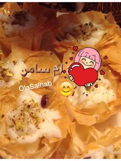 صورة لوصفة وردات بالقشطه بعجينة الكلاج