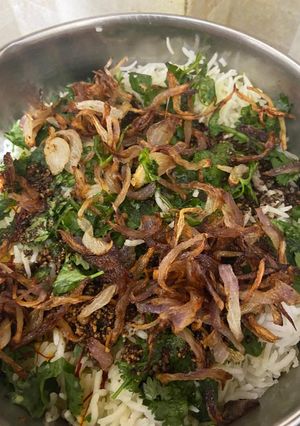 A picture of Egg biryani.