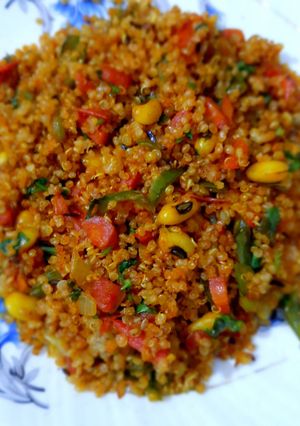 A picture of Quinoa in upma style.