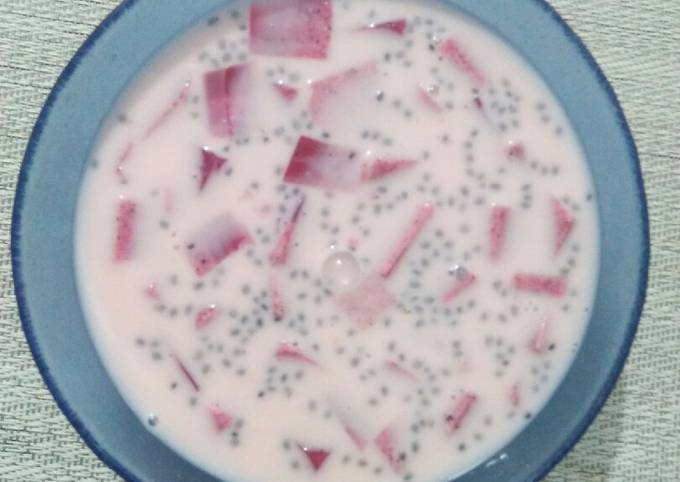 Resep Es Jelly Susu Buah Naga Oleh Bani Ummu Musa Cookpad 8550