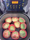 Mini Crustless Spinach Quiches in the Air Fryer