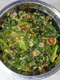 Oseng genjer udang kering