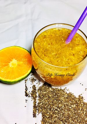 Hình của món Nước Cam Hạt Chia.