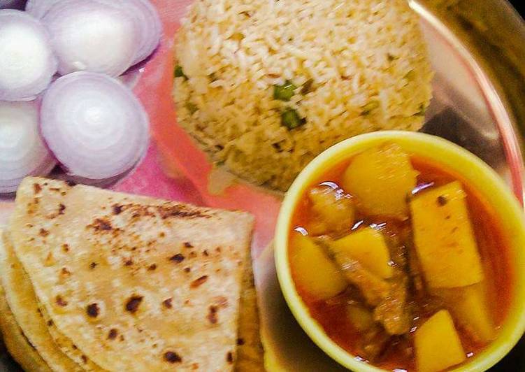 Recipe of Any-night-of-the-week Sukhi Bombil Aloo gravy