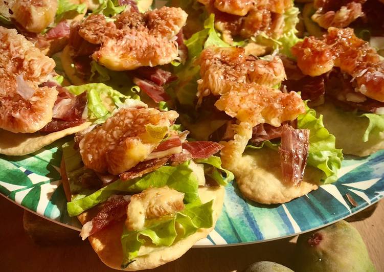 Tosta casera de higos con jamón ibérico