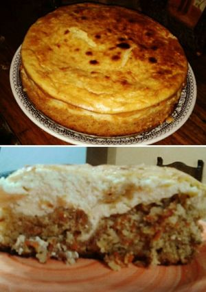 Una foto de Cheesecake de Zanahoria