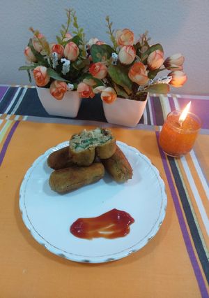 A picture of Chicken cheese creamy cutlets.