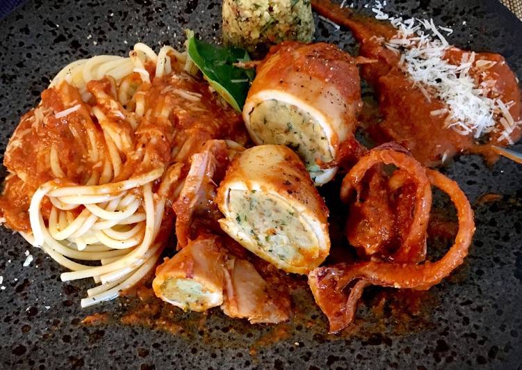 Langkah Mudah untuk Menyiapkan Cumi Isi Udang Saus Tomat, Menggugah Selera