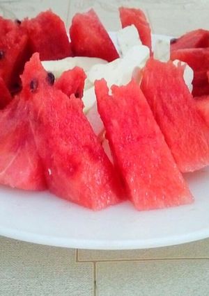 صورة لوصفة الجبنه والبطيخ