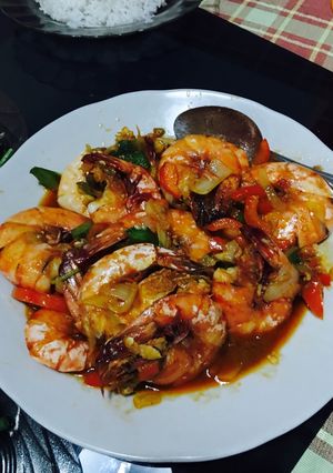 Foto resep Udang Pedas Saus Mentega