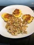 Gebratene Kartoffeltaler mit Wirz (Wirsing)