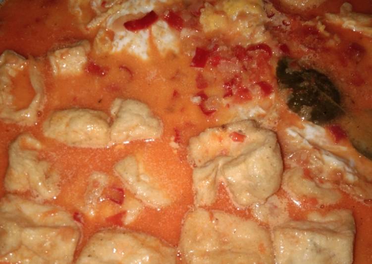 80. Balado Kentang Ceplok Tahu Kuah Santan