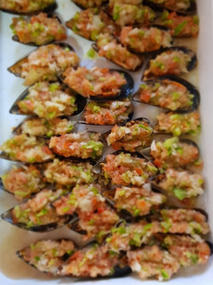 Una foto de Mejillones pipirrana