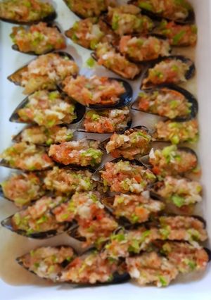 Una foto de Mejillones pipirrana