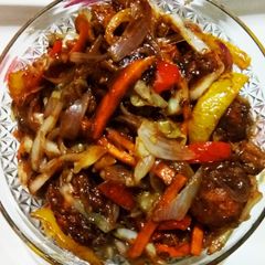 A picture of Fried Manchurian.