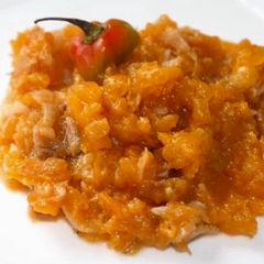 A picture of Pumpkin and salt fish stew (veggie).
