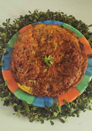 A picture of Purslane and Ricotta Frittata.