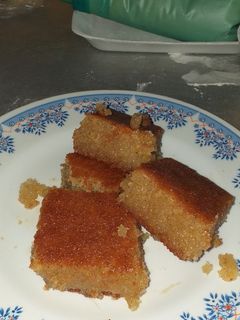 صورة لوصفة الهريسة اوالنمورة السورية
