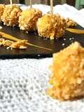 Finti falafel al gel di golden milk