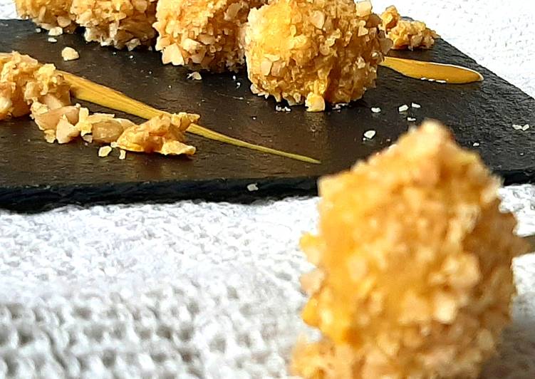 Finti falafel al gel di golden milk