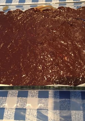 صورة لوصفة حلى بارد بزبدة الفول والبندق 😋😋😋