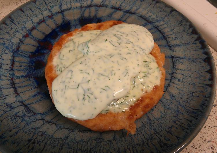 Recipe of Any-night-of-the-week Pan-Fried Salmon with Creamy Dill Sauce