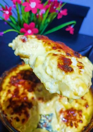 صورة لوصفة بطاطا طرية مفرمجة بالحليب وجبن🧀