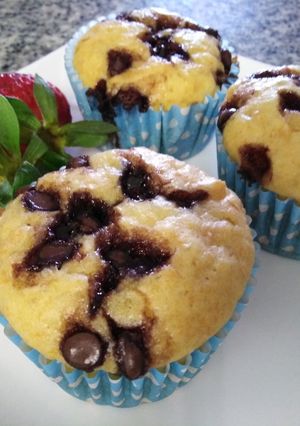 รูปของ Sweet Potato Chocolate Chip Muffins ❌sugar| มัฟฟินมันหวานช็อกชิพ ❌น้ำตาล ❌เนย