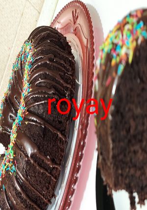 عکسی از دستور کیک کاکائویی با روکش گاناش