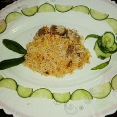 A picture of Beef Yakhni pulao biryani.