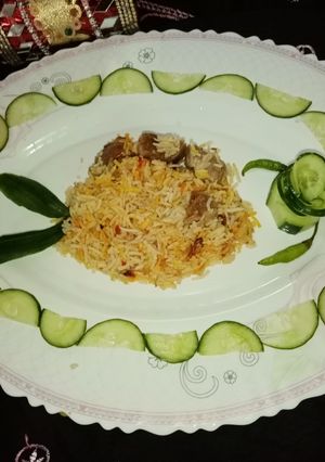 A picture of Beef Yakhni pulao biryani.