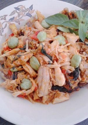 Foto resep Ayam suwir pedas pete kemangi wangi