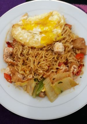 Foto resep Mie goreng geprek