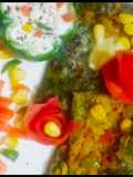 Spinach Corn Poha Parantha