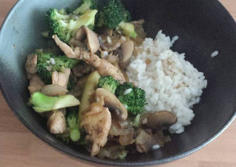 Recipe of Appetizing Wok Style Sautée Vegetables and Chicken
