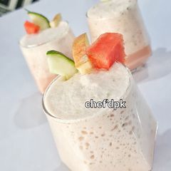 A picture of Cucumber apple watermelon smoothie.