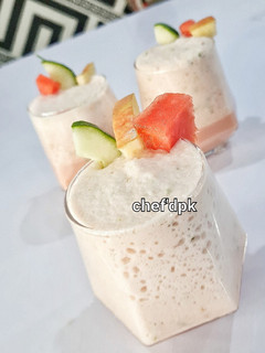 A picture of Cucumber apple watermelon smoothie.