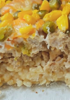 Zöldséges-húsos rakott bulgur🍛 recept fotója