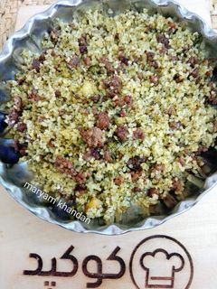 عکسی از دستور شوید پلو با گوشت چرخ کرده