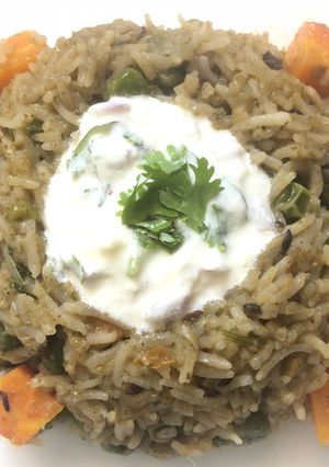 A picture of Mint biryani.