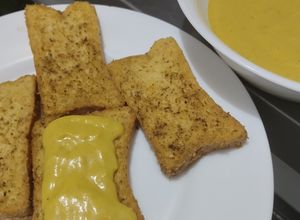 Una foto de Dip🥯de berenjena🍆y zanahoria🥕
