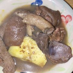 A picture of Goat meat pepper soup.