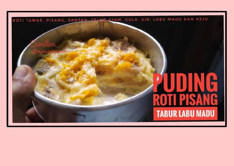 Resep masakan Puding Roti Pisang Tabur Labu Madu | Cara Membuat Puding Roti Pisang Tabur Labu Madu Yang Paling Enak