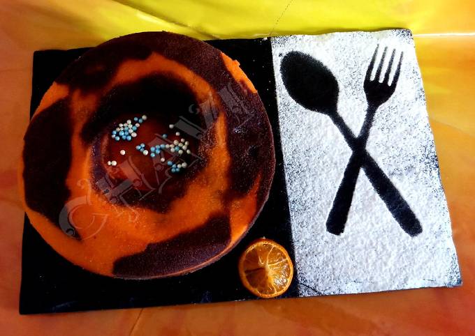 Recipe of Homemade Eggless orange and chocolate cake