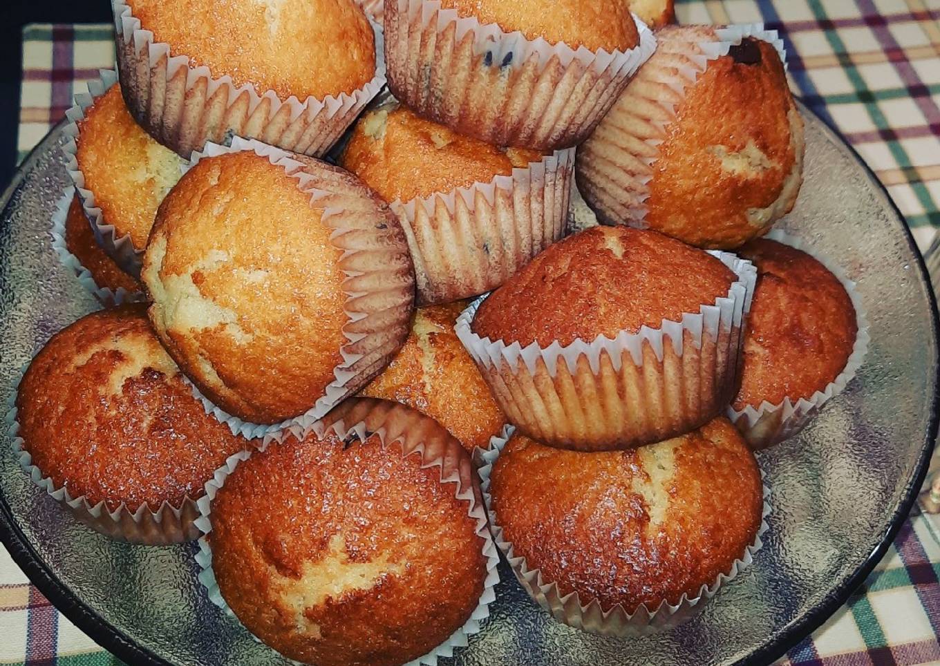 Magdalenas con pepitas de chocolate