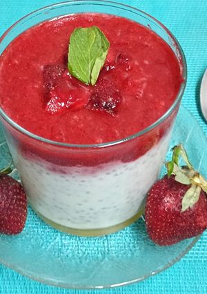 A picture of Strawberry 🍓 Chia Parfait.
