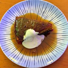 A picture of Sticky date pudding with butterscotch sauce.