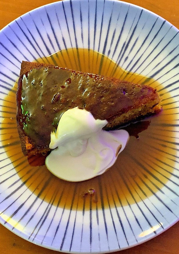 A picture of Sticky date pudding with butterscotch sauce.